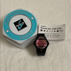 Black & Pink Casio Baby-G Woman’s Sports Watch